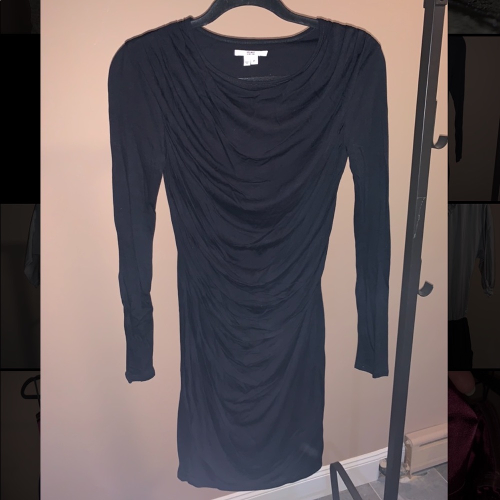 Helmut lang black cotton dress. Size P/s.